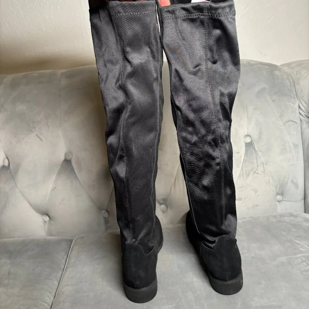 Blondo Waterproof Black Suede‎ Stretch Tall Boots – Women’s Size 7.5